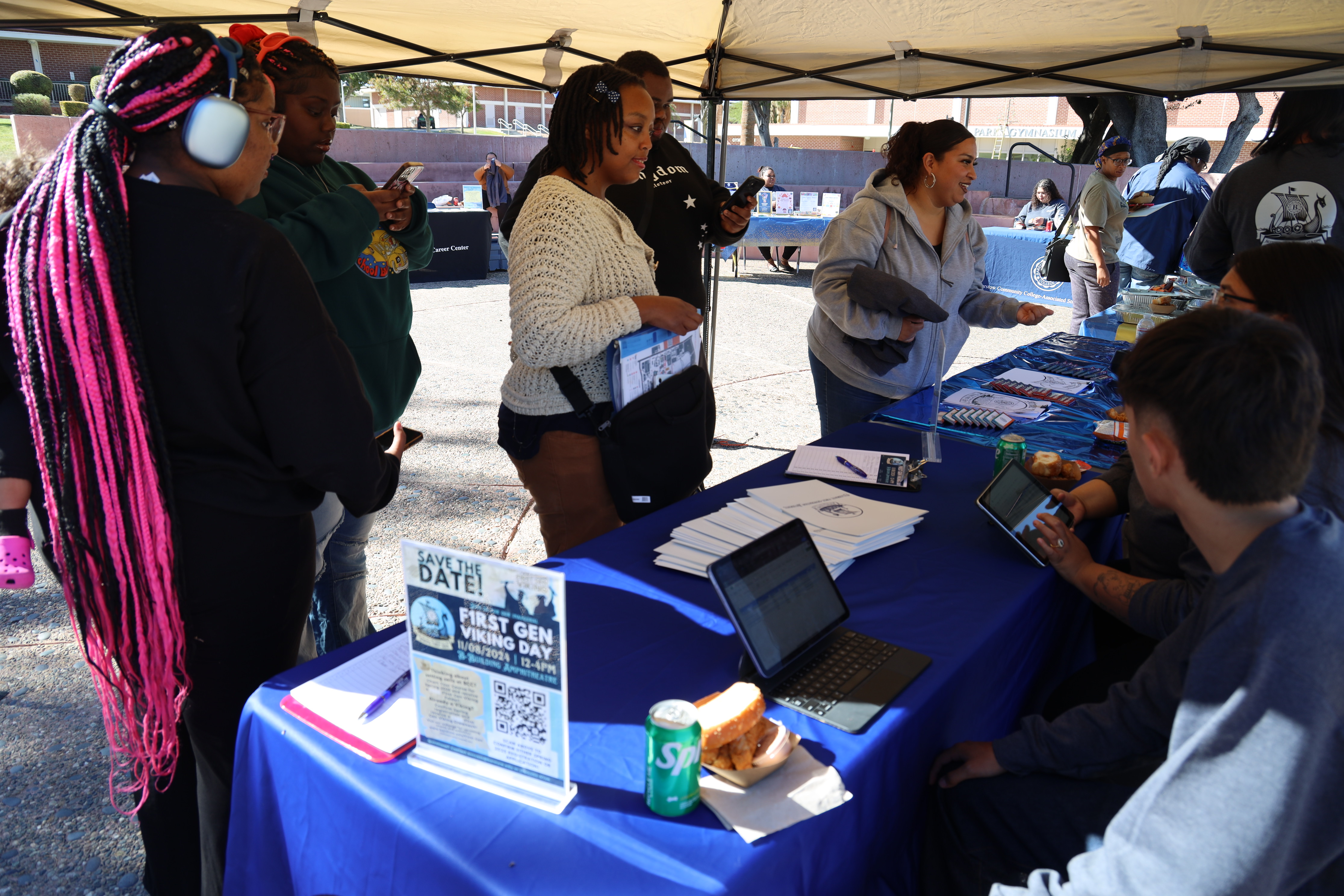 Students at check-in for First Gen Day