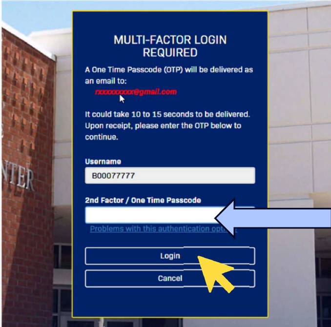 MFA Enter 2nd factor code