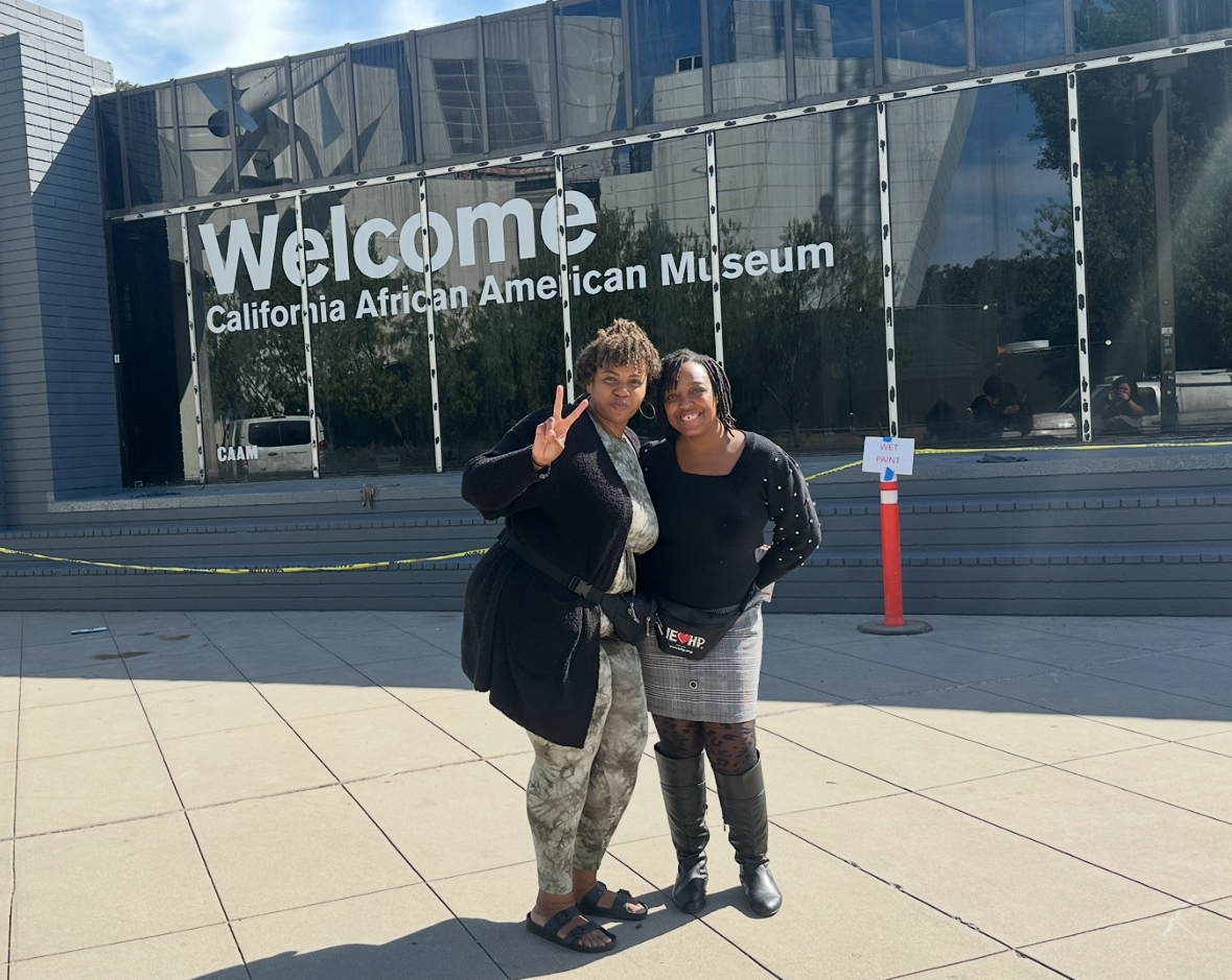 Shades of Sisters students visiting the California African American Museum