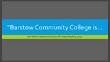Mission Statement Process (March, 2014)